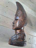 Afrikaans Beeld ebbenhout is lamp geweest, Antiek en Kunst, Ophalen of Verzenden