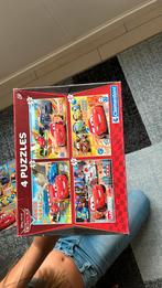 Clementoni cars puzzles 4 stuks, Verzenden, 10 tot 50 stukjes, Zo goed als nieuw