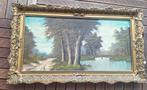 Klassiek schilderij landschap van J.v. Dijk  jaren 30, Ophalen