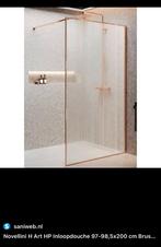 Novellini Inloopdouchewand - Brons/Roodgoud Frame, Huis en Inrichting, Badkamer | Badkamermeubels, Ophalen, 100 tot 150 cm, Overige typen