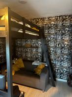 Hoogslaper 2 persoons met bank & TV kast, Huis en Inrichting, Ophalen, Gebruikt, Hoogslaper, Tweepersoons