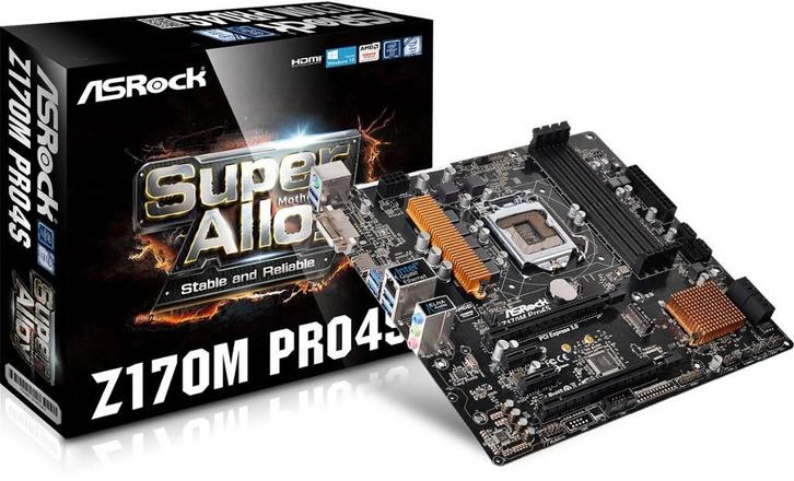ASRock Z170M Pro4S, Computers en Software, Moederborden, Zo goed als nieuw, DDR3, Ophalen of Verzenden