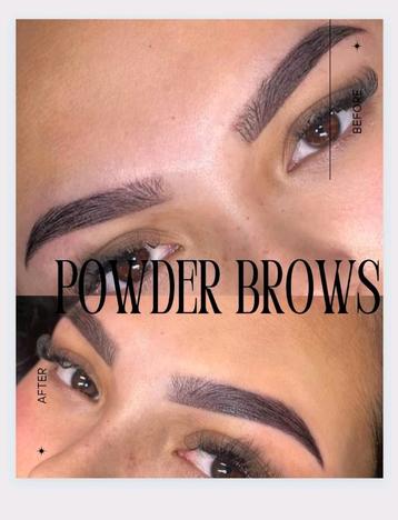 Powder brows  lip blusch lipliner 