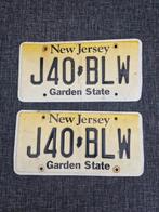 Kentekenplaat SET New Jersey USA 2 nummerborden nummerplaten, Ophalen of Verzenden, Gebruikt, Auto's