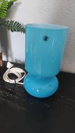 Vintage tafellamp Ikea Lykta blauw glas, Ophalen of Verzenden, Gebruikt, Glas, Minder dan 50 cm