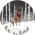 Behangcirkel Bambi - Kroonprins - Bambi behang - Muurcirkel, Kinderen en Baby's, Kinderkamer | Inrichting en Decoratie, Verzenden