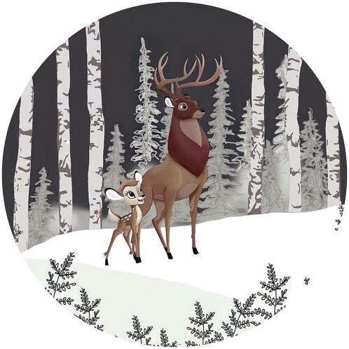 Behangcirkel Bambi - Kroonprins - Bambi behang - Muurcirkel, Kinderen en Baby's, Kinderkamer | Inrichting en Decoratie, Nieuw