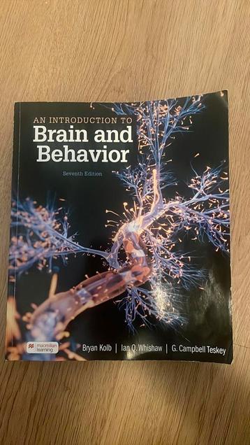 Brain and behavior 1e jaar psychologie  beschikbaar voor biedingen