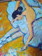 Ballerina met paletten schilderij, AmeliaMoonART., Antiek en Kunst, Ophalen of Verzenden