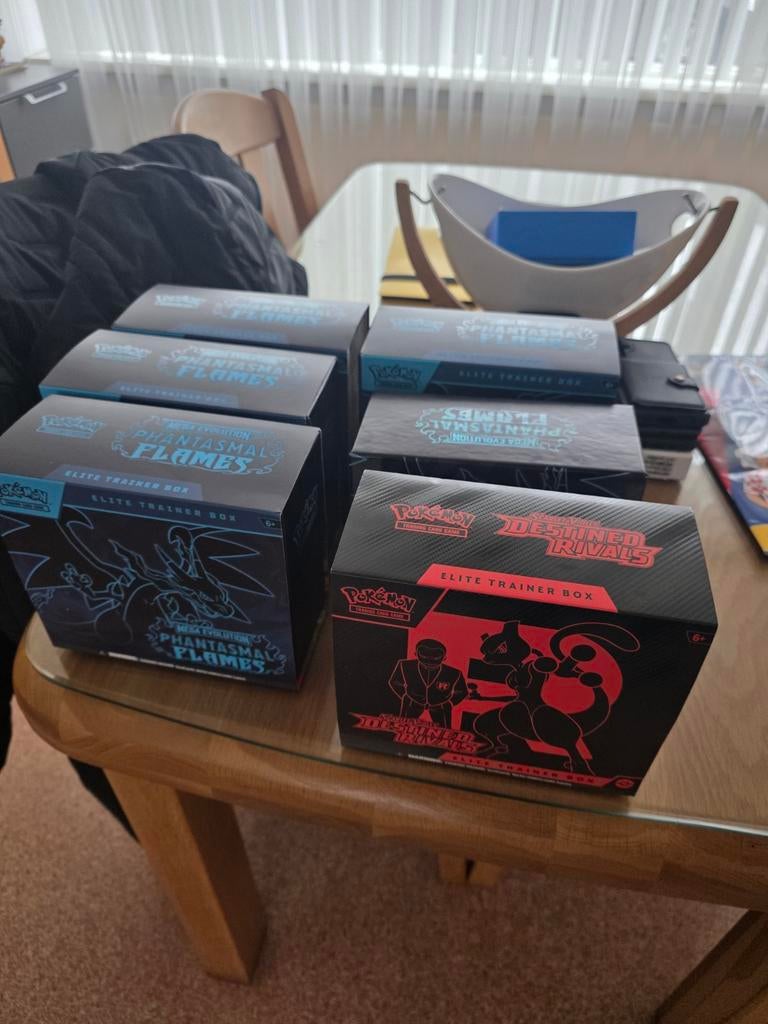 phantasmal flames  etbs  en destinet rivals etb Leeg doosjes, Hobby en Vrije tijd, Verzamelkaartspellen | Pokémon, Ophalen of Verzenden