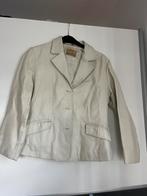 Wit leren colbertje, maat L, Kleding | Dames, Ophalen of Verzenden, Zo goed als nieuw, Maat 42/44 (L), Wit