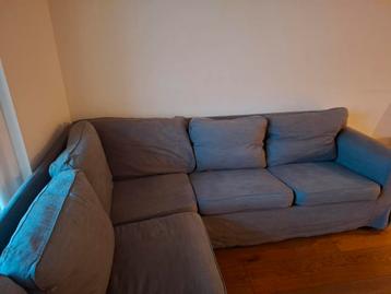 Grijze ektrop ikea hoekbank te koop - afbeelding 4