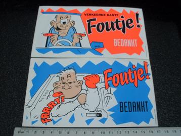 2x sticker foutje! bedankt auto car humor Humx beschikbaar voor biedingen