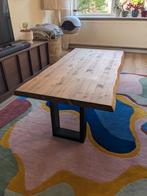 massief notenhouten salontafel, Huis en Inrichting, Tafels | Salontafels, Ophalen, 100 tot 150 cm, 50 tot 100 cm, Zo goed als nieuw