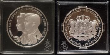 Willem Alexander & Maxima 2002- 2007 zilver beschikbaar voor biedingen