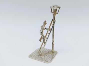 Zilveren miniatuur, Lantaarnaansteker, C.B. Bos, Zandvoort beschikbaar voor biedingen