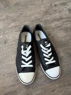 Convers All Stars laag model zwart leer, Zwart, Ophalen of Verzenden, Converse All Stars, Sneakers of Gympen
