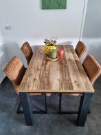 Prachtige tafel met 4 stoelen, Huis en Inrichting, Complete eetkamers, 4 tot 6 stoelen, Zo goed als nieuw, Ophalen