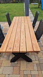 Douglas tuintafel met stalen poten 2.50m, Tuin en Terras, Tuintafels, Ophalen, Nieuw, Rechthoekig, Hout