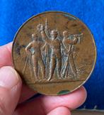 Bronzen Penning Société de tir d’Argentan schutterij, Ophalen of Verzenden, Brons