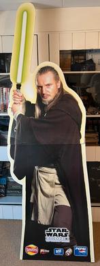 Star Wars lifesize promo Qui-gon cardboard cutout standee, Ophalen