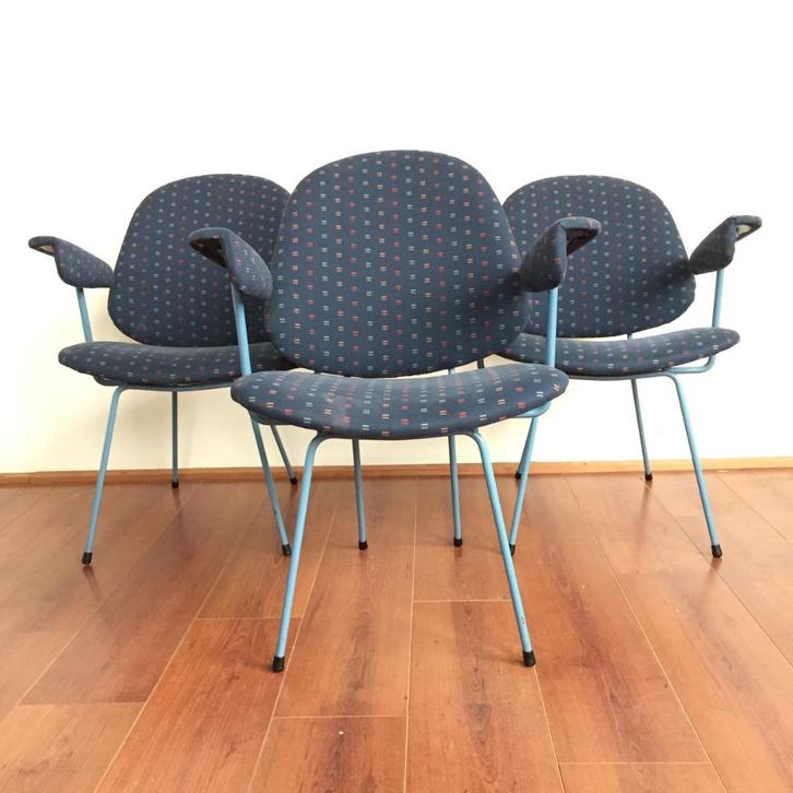 OPRUIMING  Kembo fauteuil jaren 50 Rietveld Gispen design, Huis en Inrichting, Fauteuils, Gebruikt, Hout, Metaal, Stof, Overige materialen
