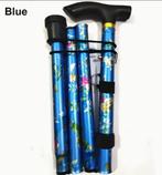 Opvouwbare WANDELSTOK in Metallic BLAUW met Bloemmotief., Ophalen of Verzenden, Opvouwbaar, Nieuw