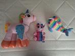 3 knuffels narwal giraf unicorn eenhoorn regenboog, Ophalen, Zo goed als nieuw, Overige typen