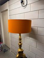 Lampenkap oranje met een gouden voering, Huis en Inrichting, Lampen | Vloerlampen, Ophalen, Gebruikt, Hout, 100 tot 150 cm