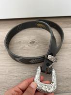 Leren riem wild west belt leer leather riem met gesp S - M, Echt leder, Ophalen of Verzenden, Zo goed als nieuw, Tailleriem