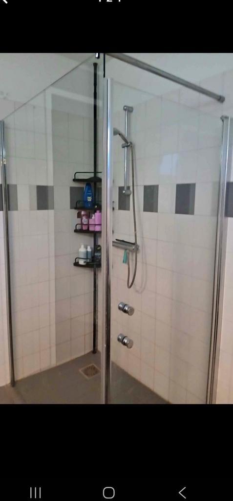 Douche wand cabine breedte wand129/deur 85cm, hoogte  200cm, Doe-het-zelf en Verbouw, Sanitair, Gebruikt, Douche, Ophalen of Verzenden