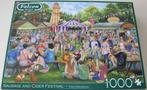 Puzzel *** SAUSAGE AND CIDER FESTIVAL *** Falcon De Luxe, Ophalen of Verzenden, 500 t/m 1500 stukjes, Zo goed als nieuw, Legpuzzel