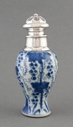 Chinees porselein theebus, zilveren montuur, 18e/19e eeuw, Antiek en Kunst, Antiek | Porselein, Verzenden