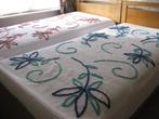 Gave 2x 1 Pers. Vintage sprei ”bloemenprint” en ochtendjas., Ophalen, Overige typen, Zo goed als nieuw, Overige kleuren