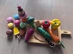 Speelgoed hout groente en macarons met klittenband, Ophalen of Verzenden, Gebruikt