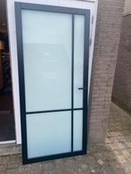 Zwarte steellook opdekbinnendeur (goedkoop), Doe-het-zelf en Verbouw, 75 tot 150 cm, Deurkozijn, Ophalen of Verzenden, Zo goed als nieuw