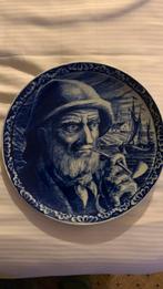 Delfts keramiek wandbord oude man met pijp, Antiek en Kunst, Antiek | Wandborden en Tegels, Ophalen of Verzenden