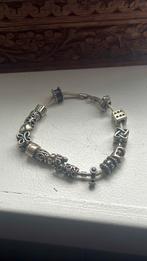 Bedelarmband met 17 bedels, Staal, Ophalen of Verzenden, Zo goed als nieuw, Met bedels of kralen