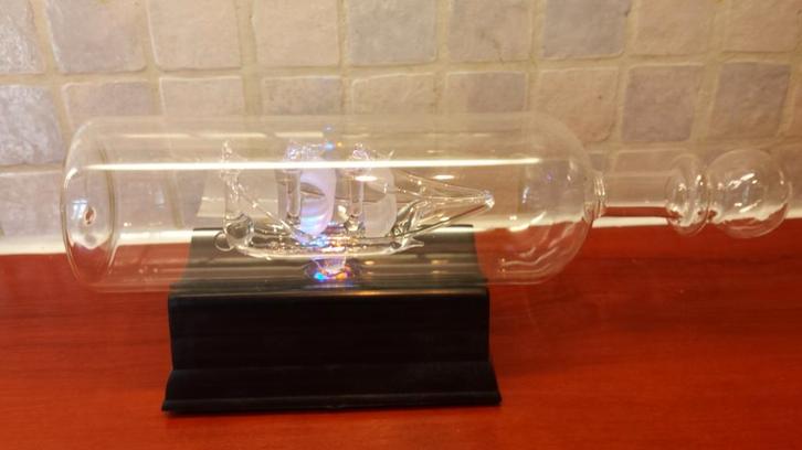 Glazen Boot in Fles met LED Verlichting, Antiek en Kunst, Antiek | Glas en Kristal, Ophalen
