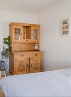 Teakhouten buffetkast antiek, Huis en Inrichting, Kasten | Buffetkasten, Gebruikt, 100 tot 150 cm, 200 cm of meer, Glas