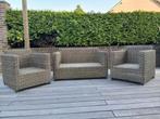 Wicker tuinset met of zonder Madison-kussens, Tuin en Terras, Ophalen, Gebruikt, Wicker