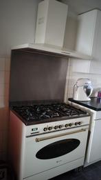 Gasfornuis, heteluchtoven oven, wandplaat en afzuigkap, Witgoed en Apparatuur, Fornuizen, Ophalen, 60 cm of meer, Zo goed als nieuw