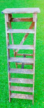 houten trap vintage, Doe-het-zelf en Verbouw, Ladders en Trappen, Ophalen, Gebruikt, Trap, Minder dan 2 meter