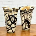 Gepolijste glazen vaas met golvende rand door Krosno Jozefin, Antiek en Kunst, Ophalen