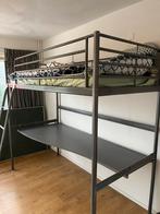 IKEA Svärta hoogslaper met bureau, Huis en Inrichting, Slaapkamer | Stapelbedden en Hoogslapers, 90 cm, Ophalen of Verzenden, Hoogslaper