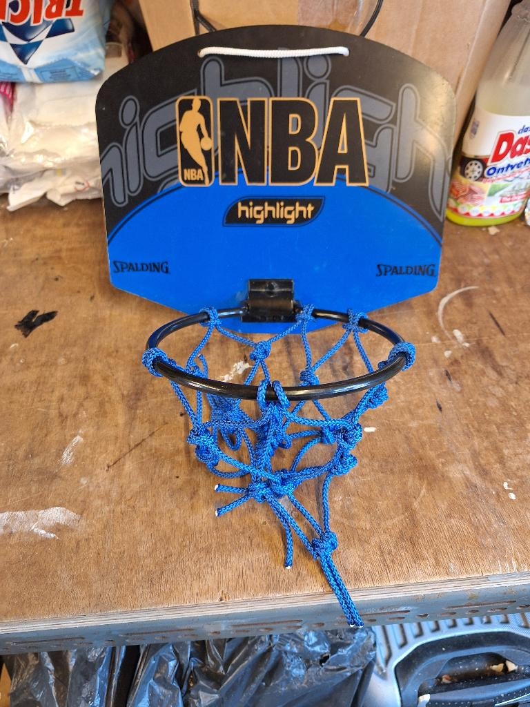 Vintage NBA Highlight Spalding mini basketballring/ net, Sport en Fitness, Basketbal, Ophalen of Verzenden, Gebruikt, Ring, Bord of Paal
