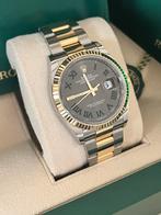 Rolex Datejust 36 Wimbledon Yellow Rolesor Oyster Fluted, Ophalen, Zo goed als nieuw, Goud, Rolex