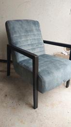 Fauteuil,  stoel blauw groen petrol, Ophalen, Zo goed als nieuw, 75 tot 100 cm, 50 tot 75 cm