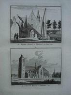 101-102 / Tholen de Waterpoort / Kopergravure 1754, Antiek en Kunst, Ophalen of Verzenden