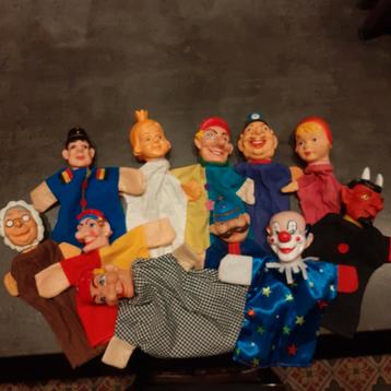 Retro handpoppen poppenkastpoppen (  E ) beschikbaar voor biedingen